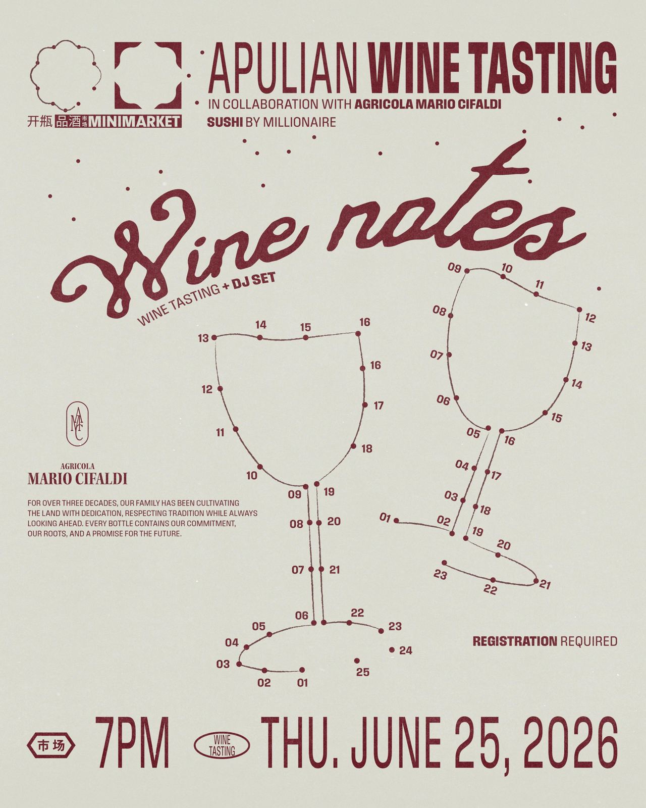 Poster for Wine notes chapter II, Apulian wine tasting, 25 June 2026