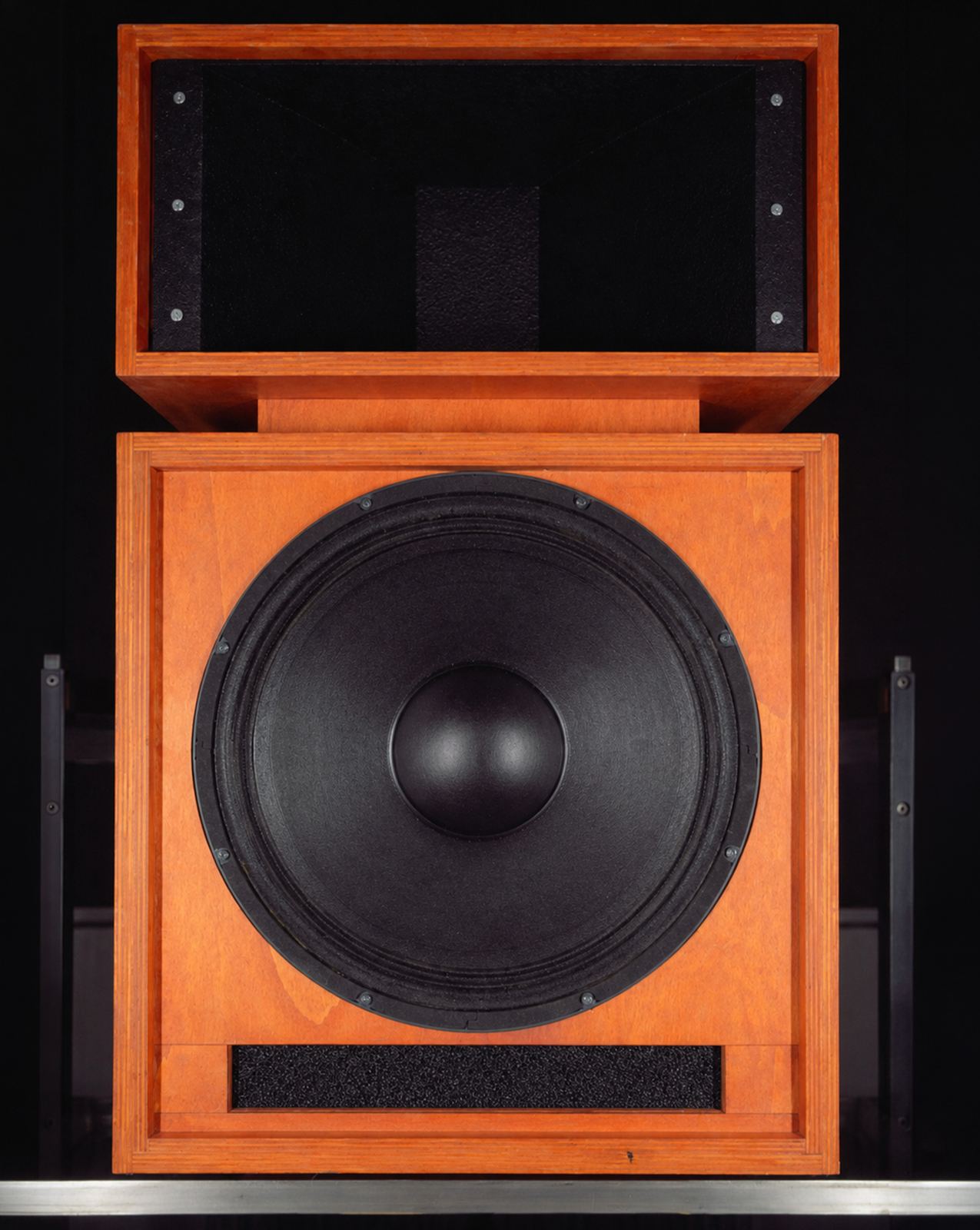 Orange wooden speaker
